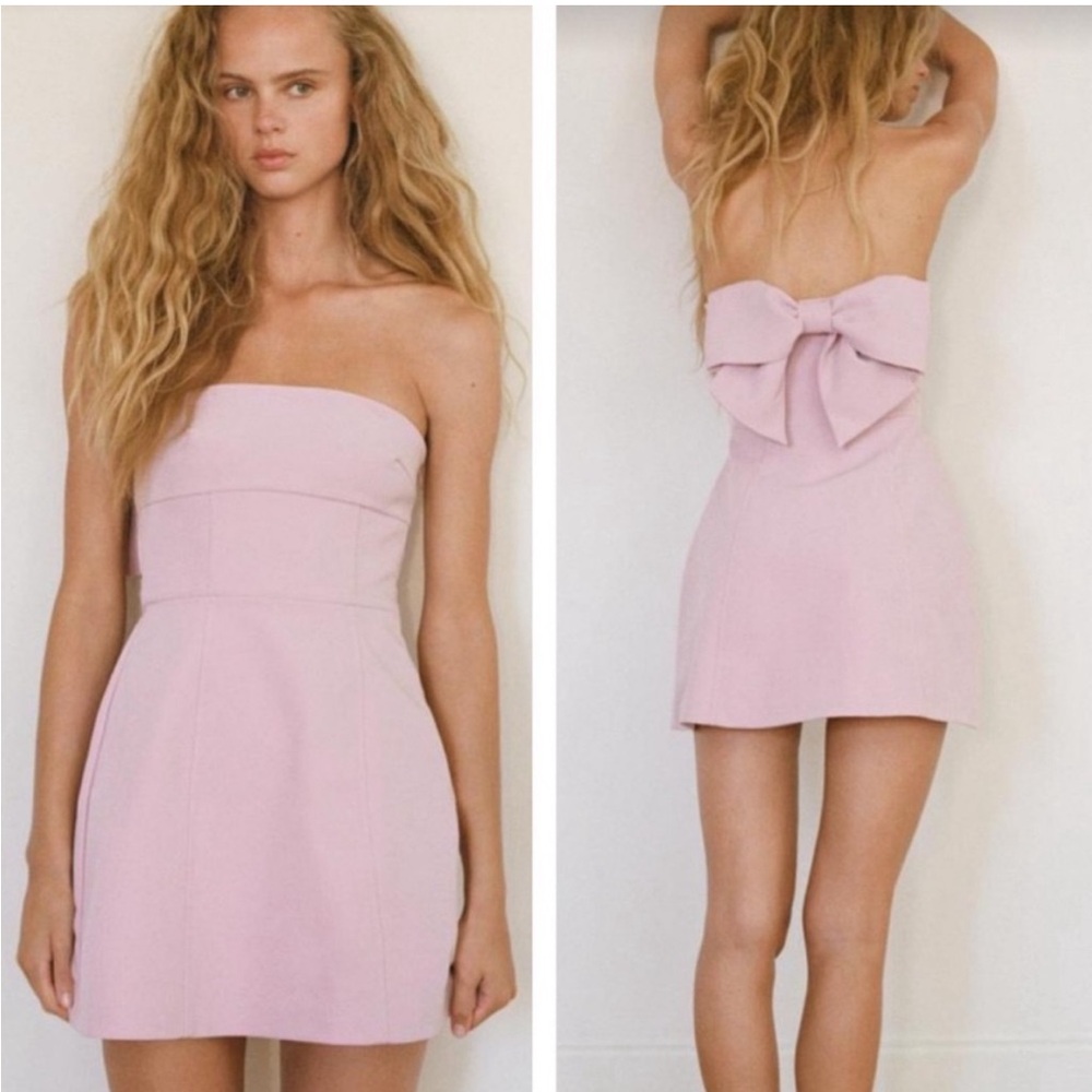 ZARA Lilac Bow Dress